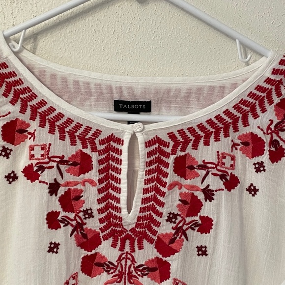 Talbots bohemian/peasant style blouse - Picture 5 of 11